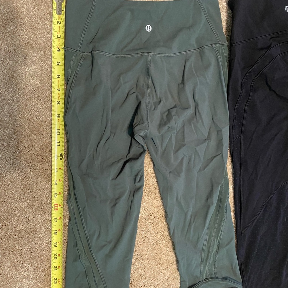 Bundle Lululemon Capri Leggings 6 Green & Black. - Picture 8 of 9